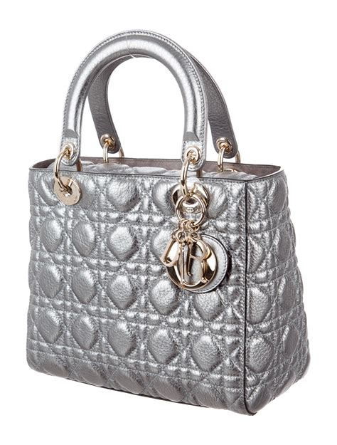 dior silver handbag|christian dior lady bag price.